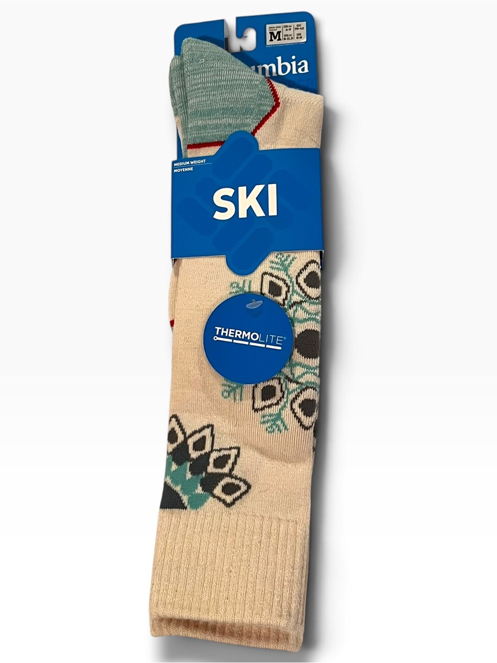 Columbia Womens Size M Thermolite Base Over the Calf Ski Socks NWT New